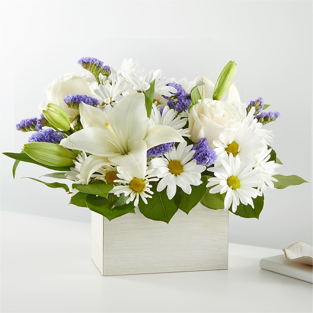 Beyond Blue Box Bouquet – Jax Flowers Corp, Orange Park FL