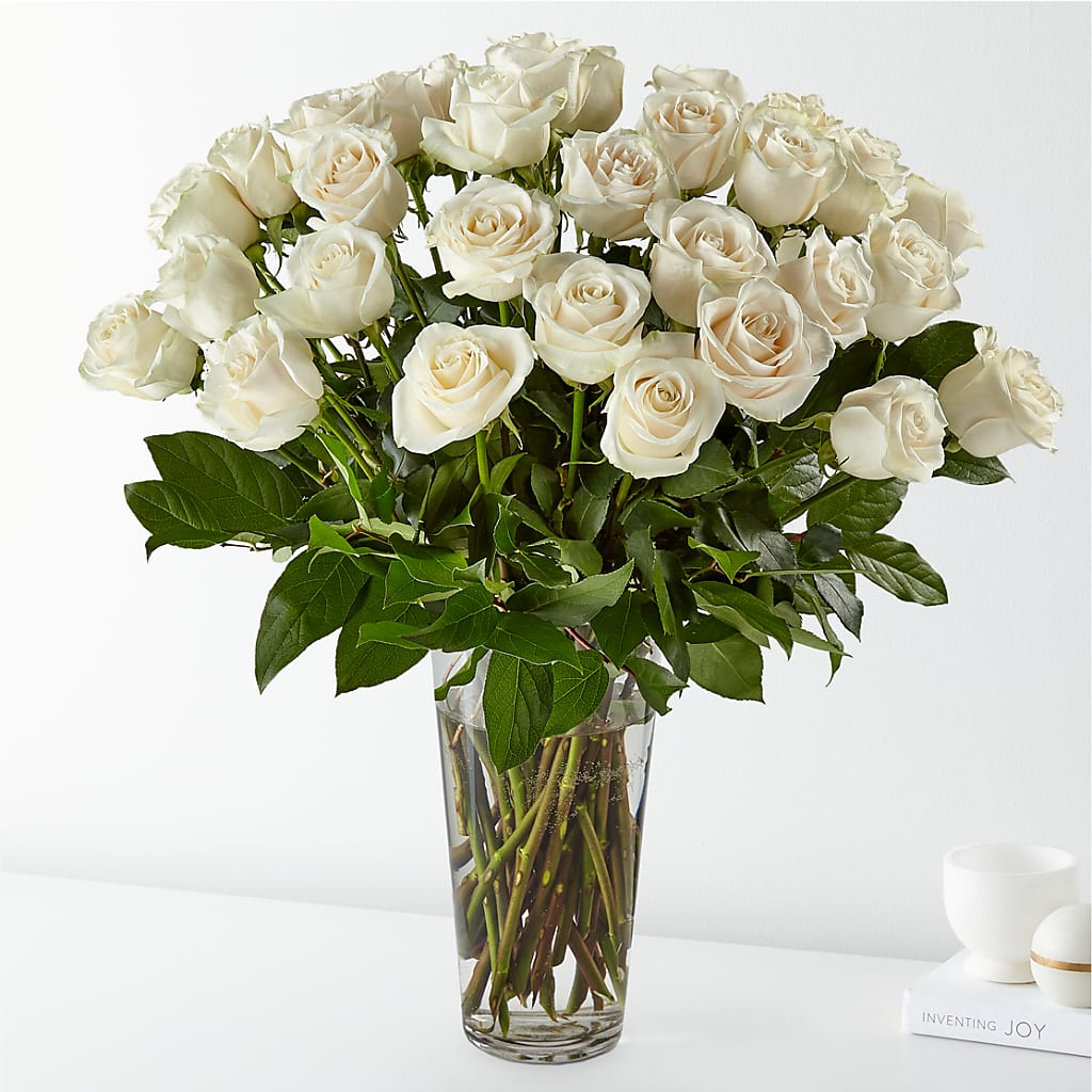 Long Stem White Rose Bouquet – Jax Flowers Corp, Orange Park FL