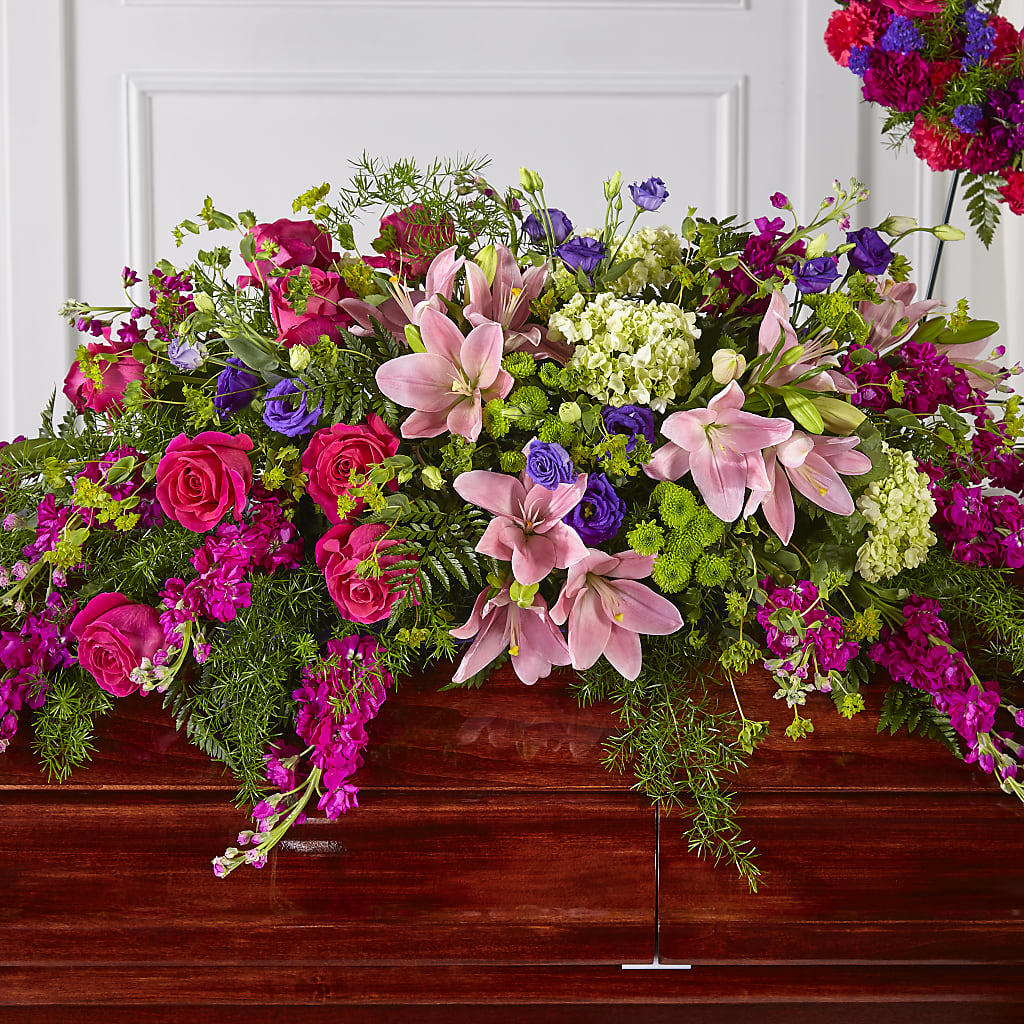 Radiant Tribute Casket Spray – Jax Flowers Corp, Orange Park FL