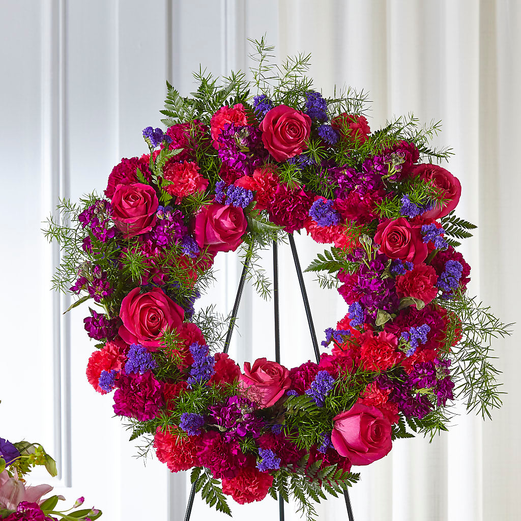 Calming Colors Wreath – Jax Flowers Corp, Orange Park FL