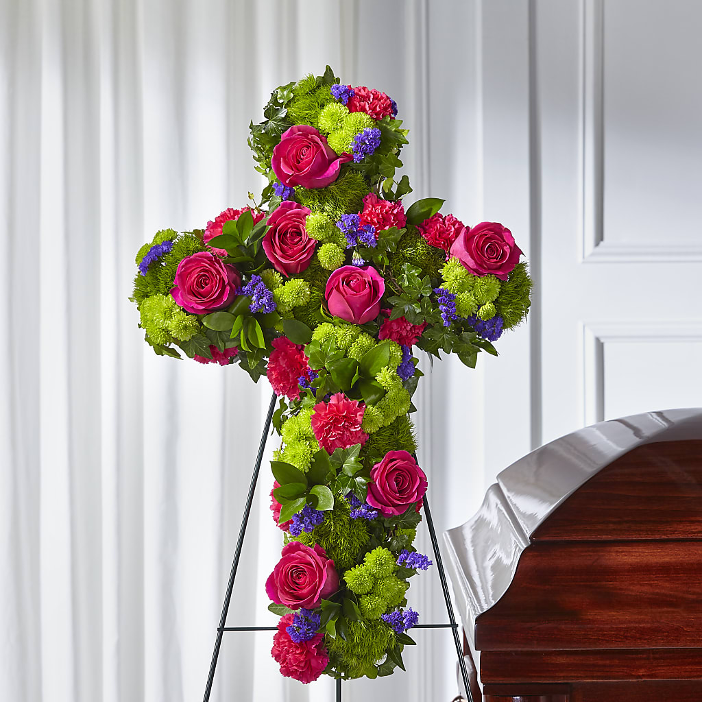 Tribute Rose Floral Cross – Jax Flowers Corp, Orange Park FL