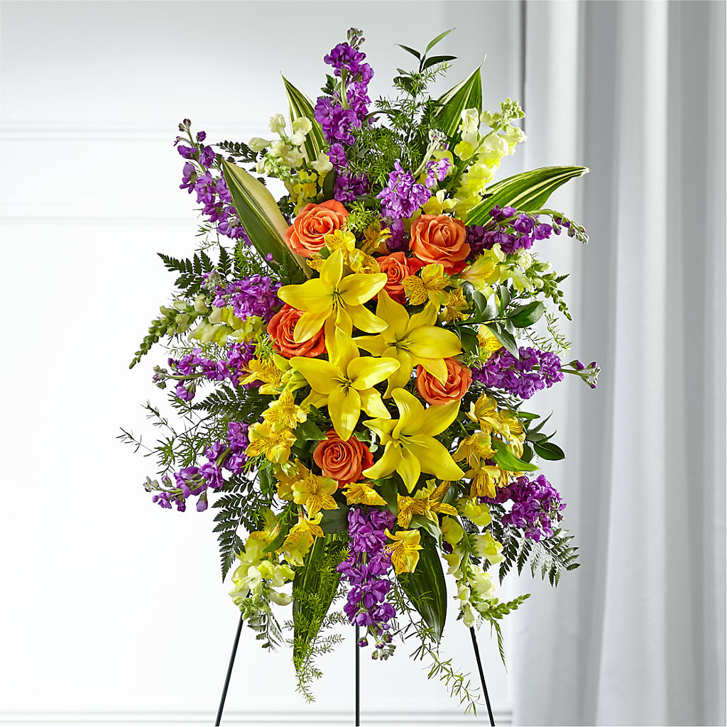 Thoughtful Prayers Standing Spray – Jax Flowers Corp, Orange Park FL