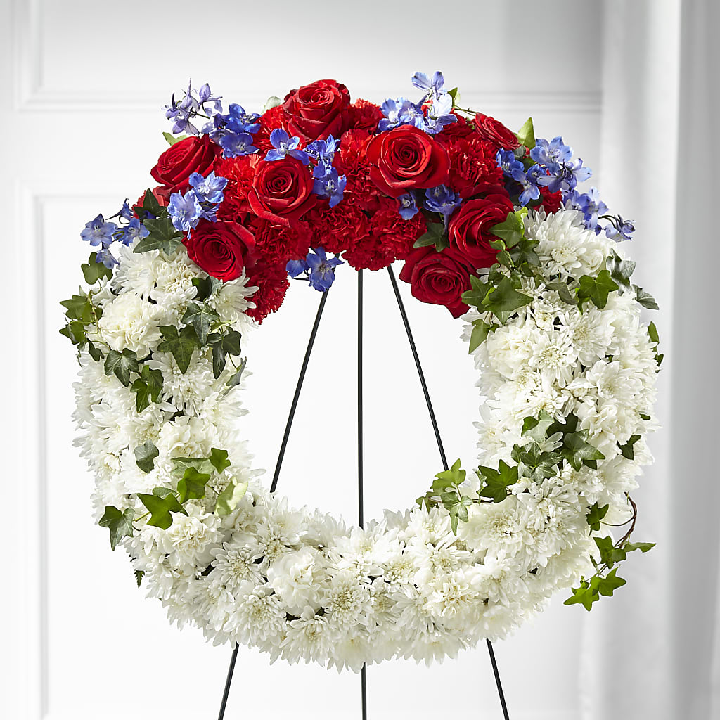 Patriotic Passion Wreath – Jax Flowers Corp, Orange Park FL
