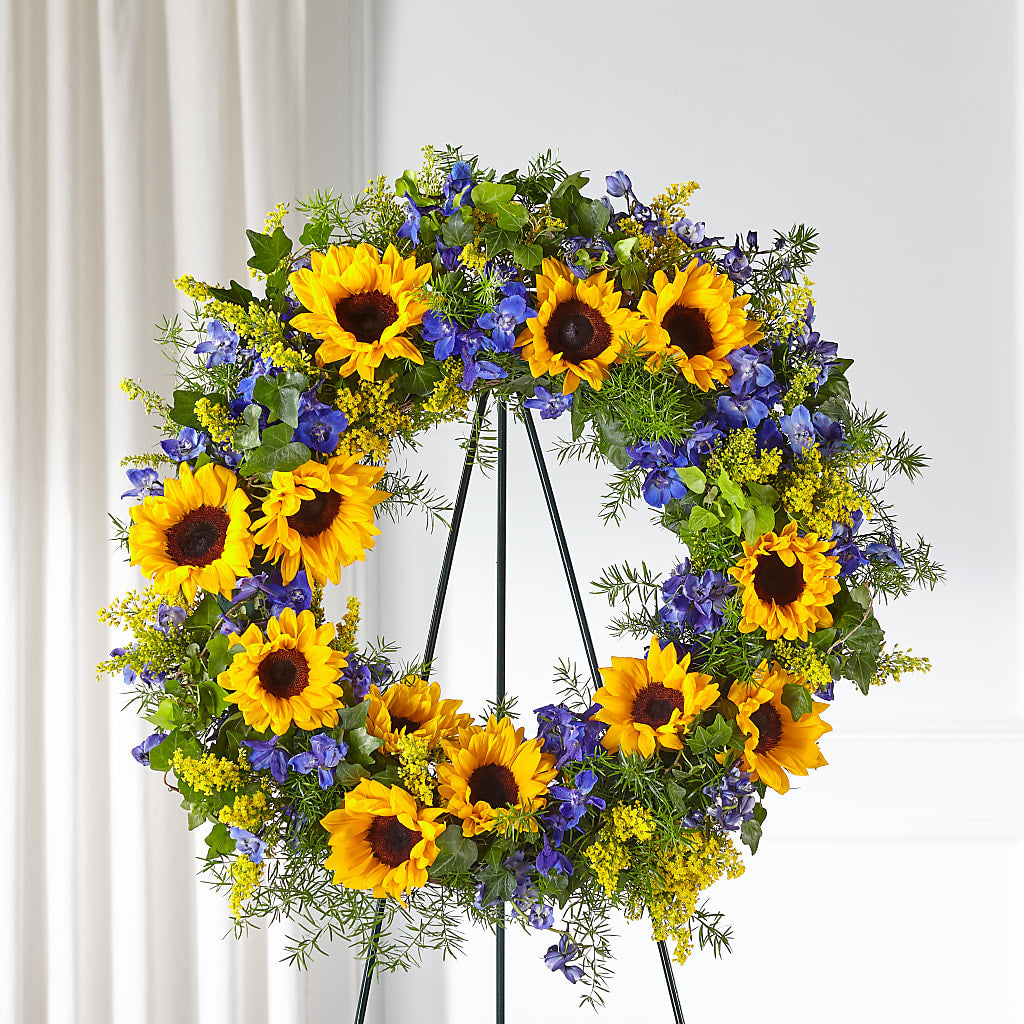 Bright Rays Wreath – Jax Flowers Corp, Orange Park FL