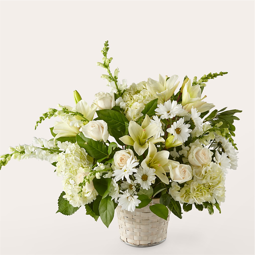 Ivory Elegance Floral Basket – Jax Flowers Corp, Orange Park FL