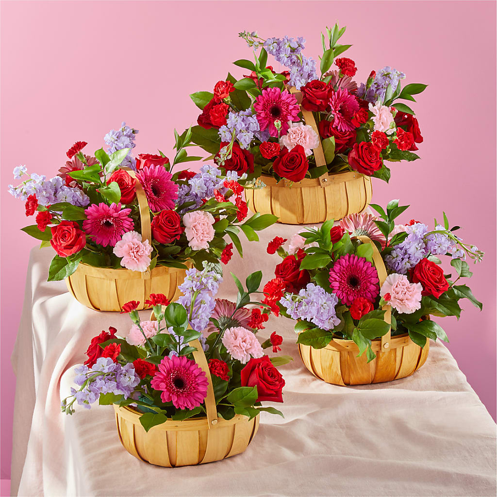 Pink Picnic Basket – Jax Flowers Corp, Orange Park FL