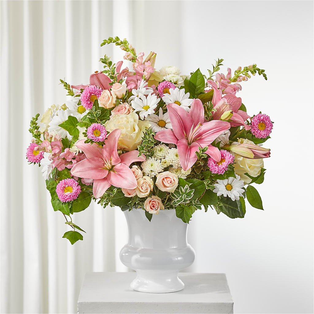 Empathetic Blooms Urn Arrangement – Jax Flowers Corp, Orange Park FL