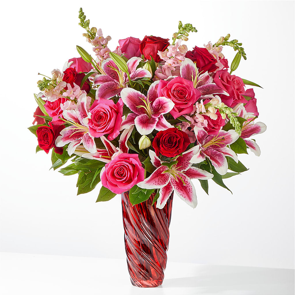 Always You Bouquet with Luxe Swirl Vase – Jax Flowers Corp, Orange Park FL