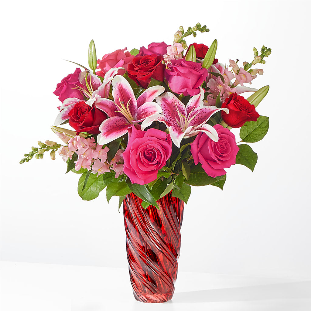 Always You Bouquet with Luxe Swirl Vase – Jax Flowers Corp, Orange Park FL