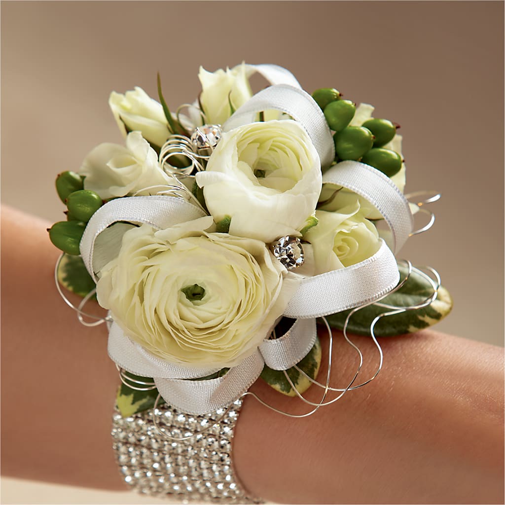 White Wedding Corsage – Jax Flowers Corp, Orange Park FL