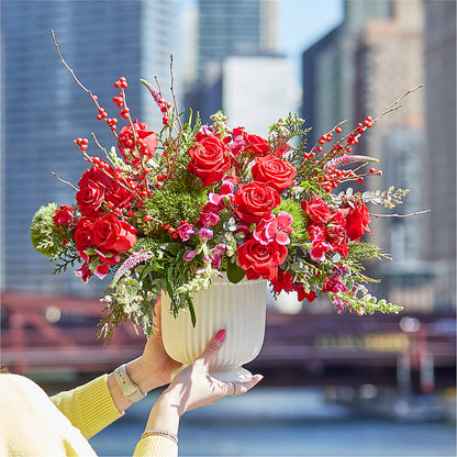 Big Red Bow Bouquet –  Jax Flowers Corp, Orange Park FL