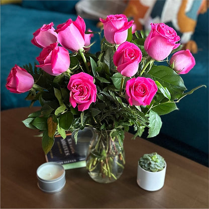 Long Stem Pink Rose Bouquet –  Jax Flowers Corp, Orange Park FL