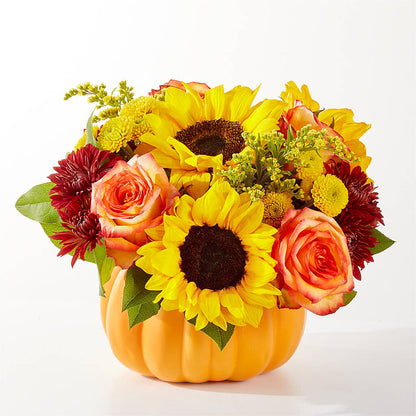 Golden Gourd Pumpkin Bouquet –  Jax Flowers Corp, Orange Park FL