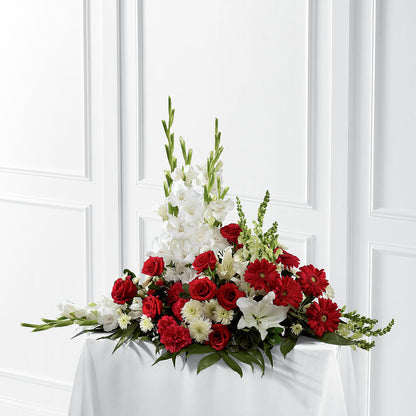 Crimson & White Arrangement –  Jax Flowers Corp, Orange Park FL