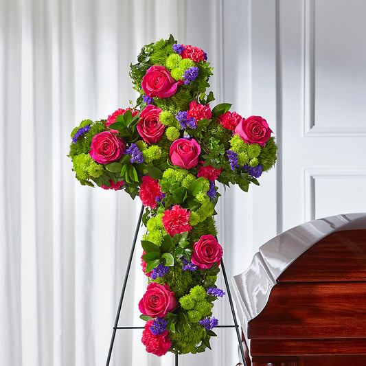 Tribute Rose Floral Cross –  Jax Flowers Corp, Orange Park FL