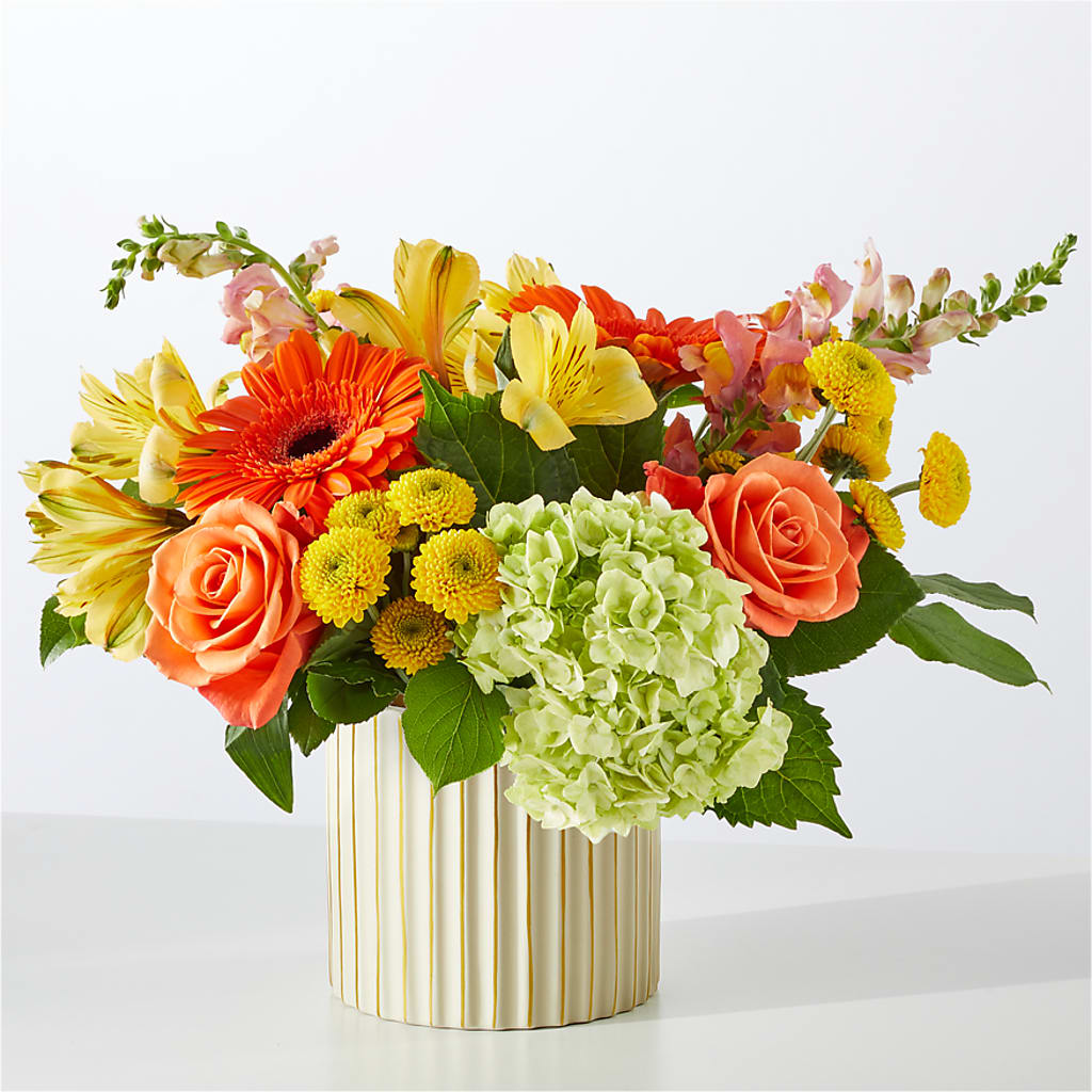 Autumn Sunshine Bouquet with Ivory Vase –  Jax Flowers Corp, Orange Park FL