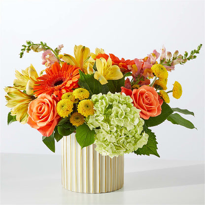 Autumn Sunshine Bouquet with Ivory Vase –  Jax Flowers Corp, Orange Park FL