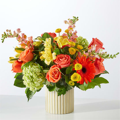 Autumn Sunshine Bouquet with Ivory Vase –  Jax Flowers Corp, Orange Park FL