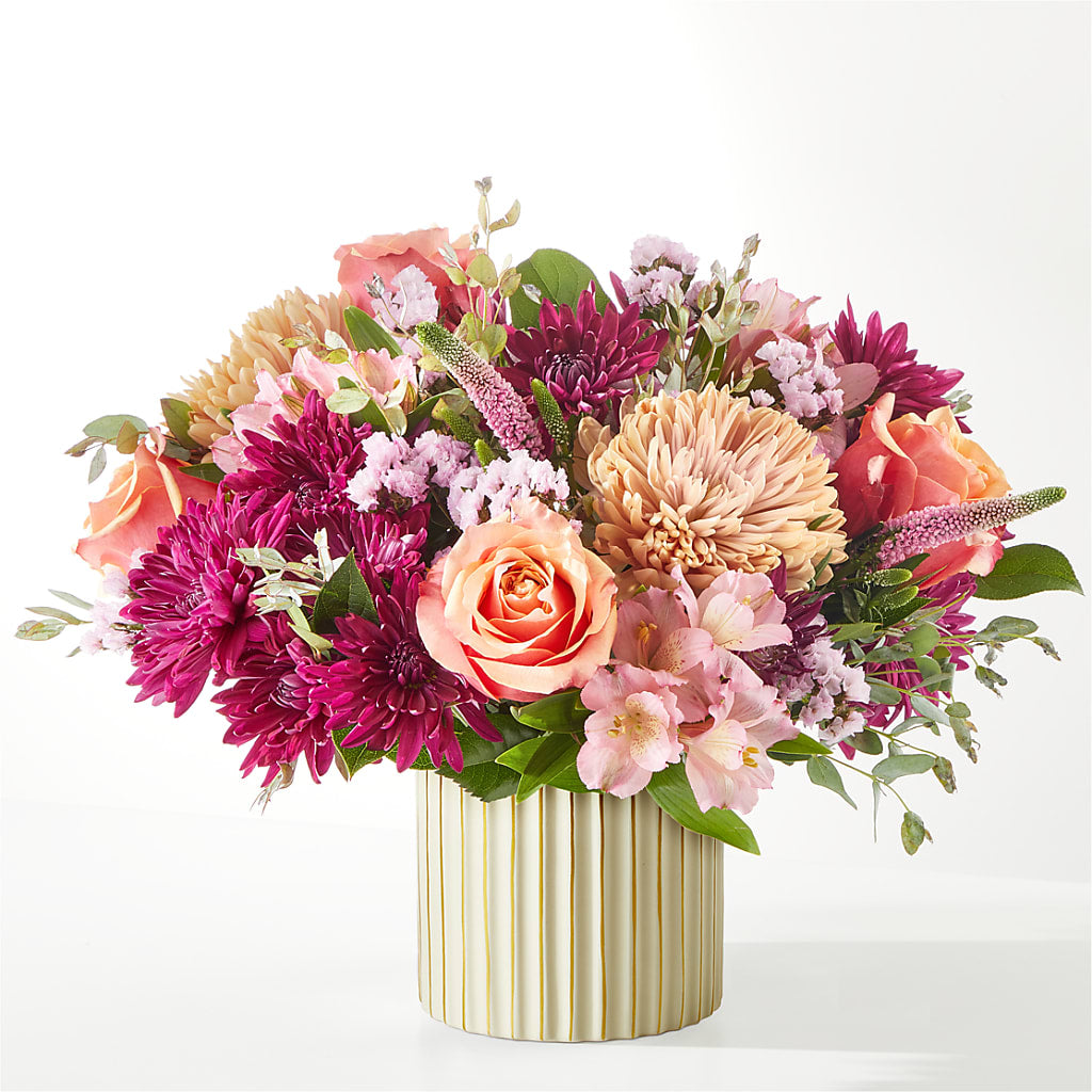 Berry Cobbler Bouquet with Ivory Vase –  Jax Flowers Corp, Orange Park FL