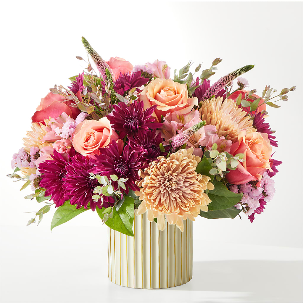 Berry Cobbler Bouquet with Ivory Vase –  Jax Flowers Corp, Orange Park FL
