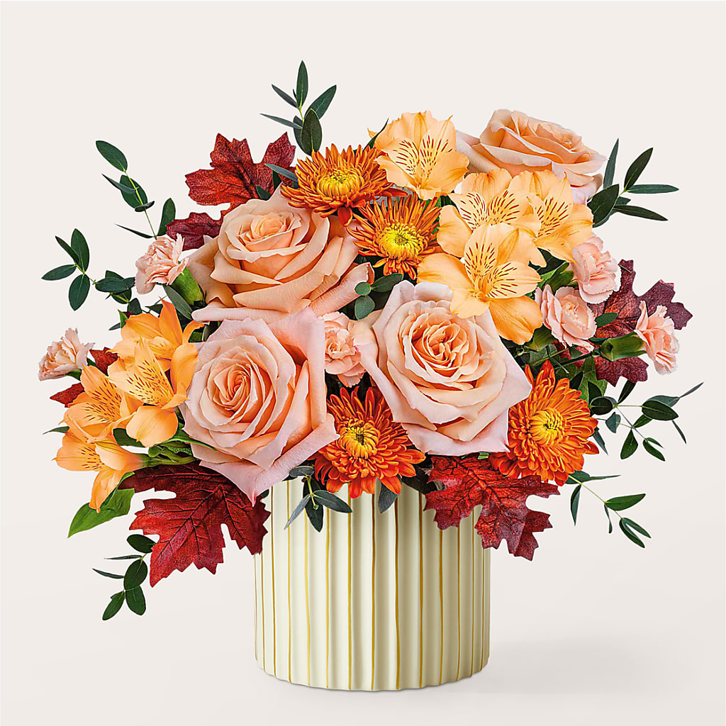 Spiced Latte Bouquet with Ivory Vase –  Jax Flowers Corp, Orange Park FL
