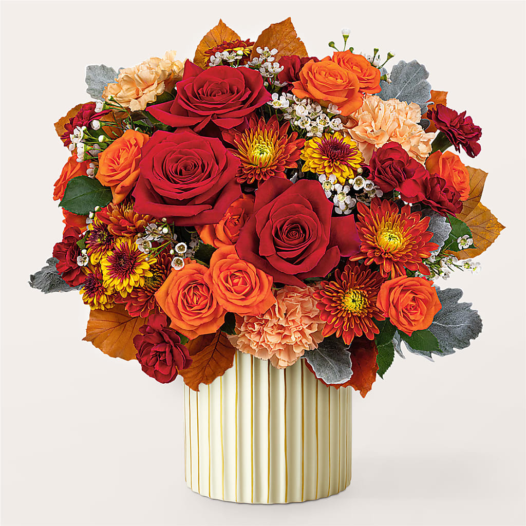 Merlot Bouquet with Ivory Vase –  Jax Flowers Corp, Orange Park FL
