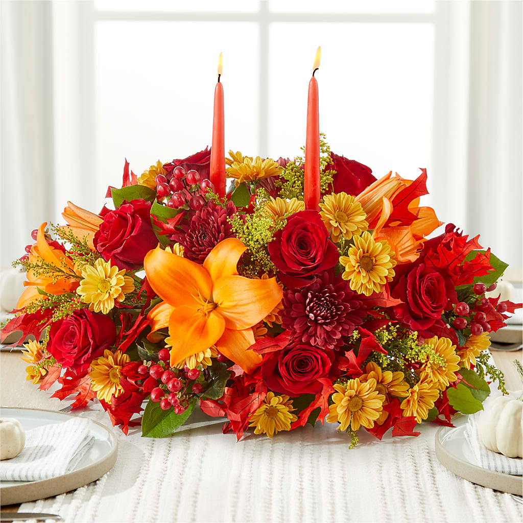 Autumn's Embrace Centerpiece –  Jax Flowers Corp, Orange Park FL