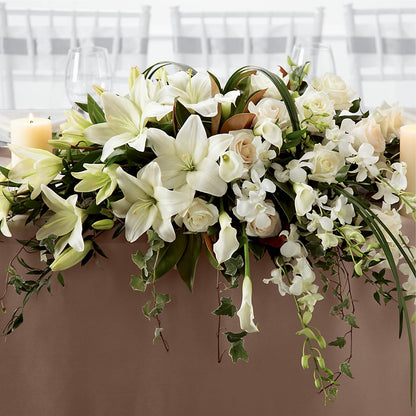 White Linen Arrangement –  Jax Flowers Corp, Orange Park FL